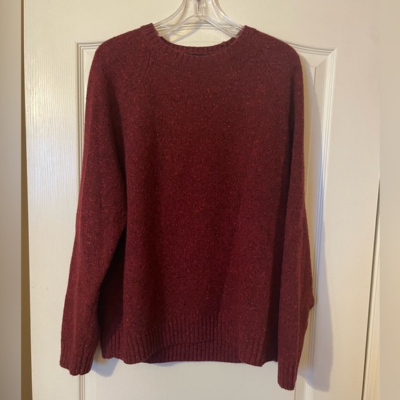 Banana Republic Other - Banana Republic Donegal Sweater XL Merino Wool Blend Crewneck Preppy Burgundy